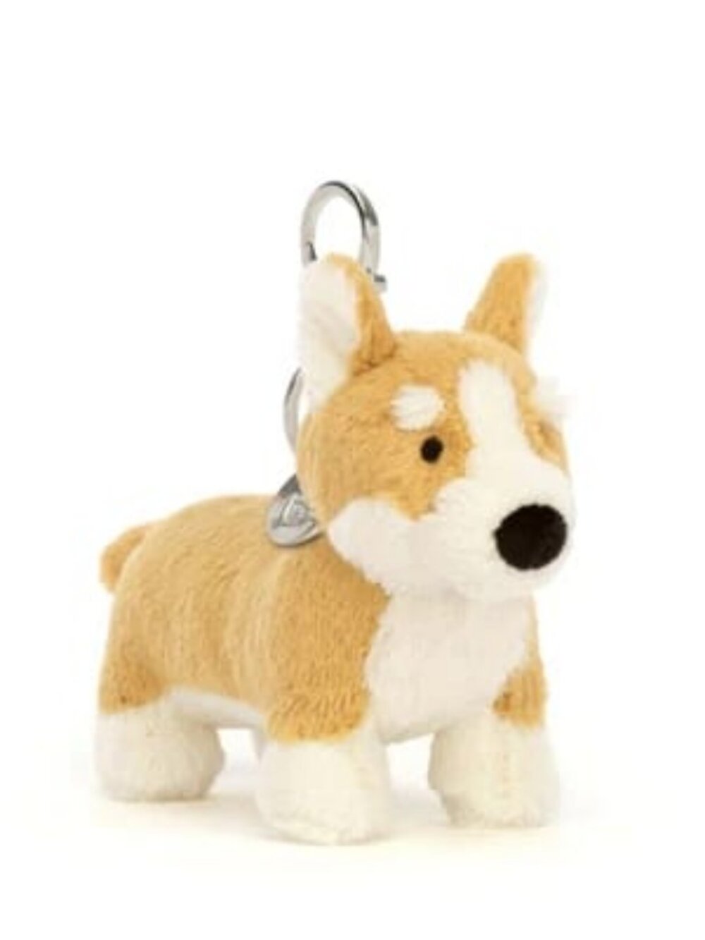 Jellycat Betty Corgi Bag Charm Caramel Fur Stylish Keychain Accessory